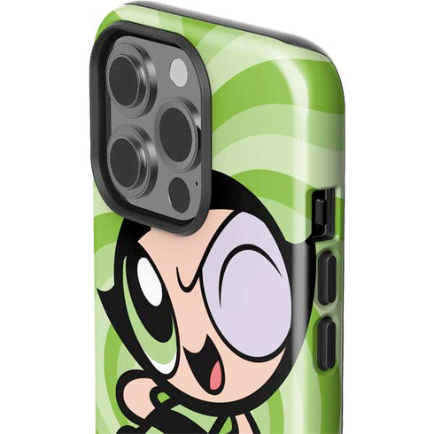 Cartoon Network Powerpuff Girls Buttercup Green Hearts iPhone 15 Pro Impact Case